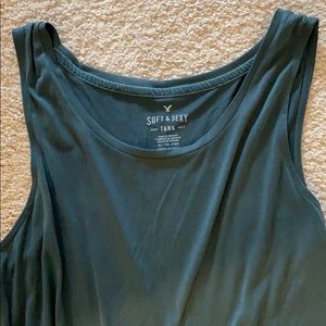 American Eagle Outfitters Tops - Flowy green american eagle tank. American Eagle Outfitters Tops - Flowy green american eagle tank.